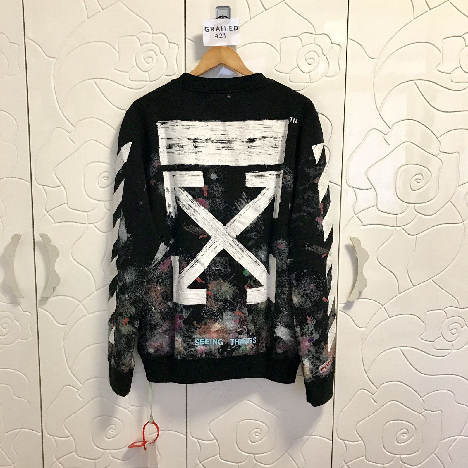 Off white firework hoodie best sale