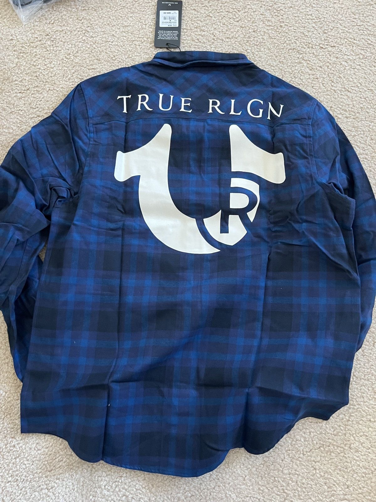 True Religion Workwear plaid graphic button up cotton flannel shirt Size US M / EU 48-50 / 2 - 5 Thumbnail