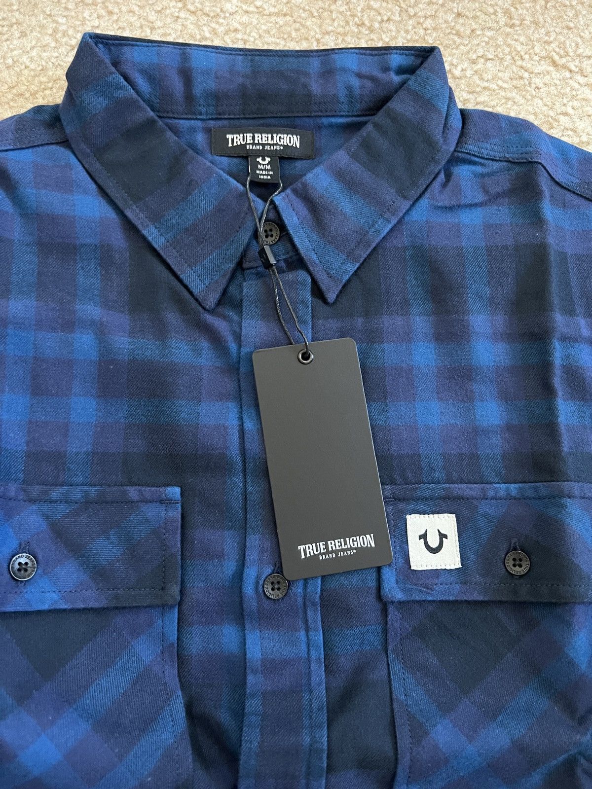 True Religion Workwear plaid graphic button up cotton flannel shirt Size US M / EU 48-50 / 2 - 4 Thumbnail