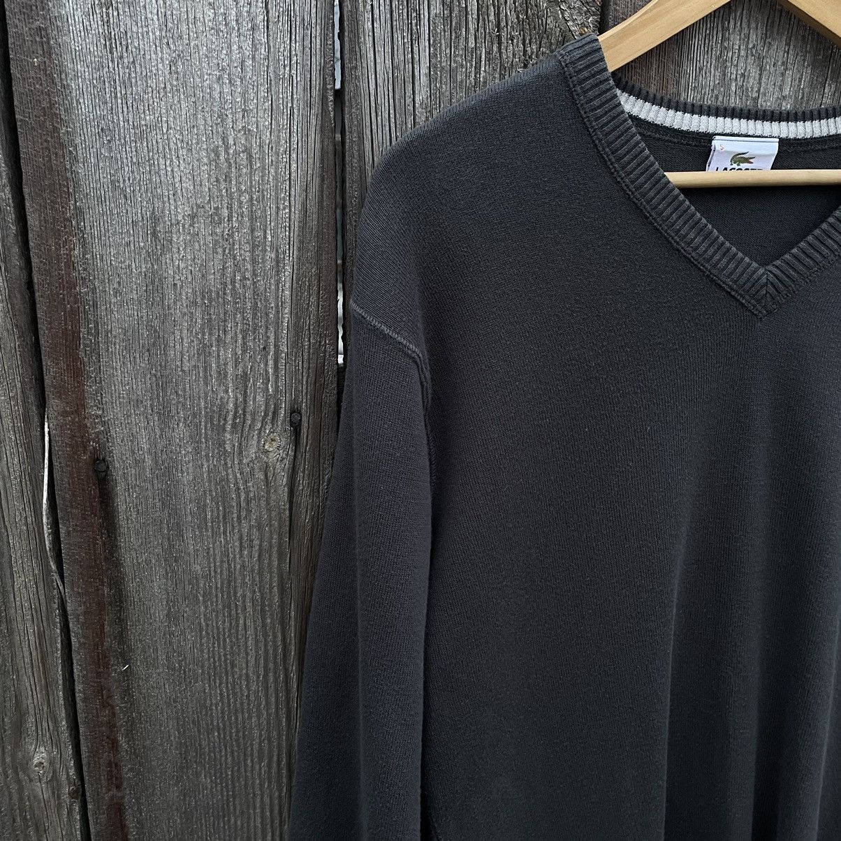 Lacoste × Vintage Vintage Lacoste Sweater V Neck Size L 90s Streetwear Size US L / EU 52-54 / 3 - 3 Thumbnail