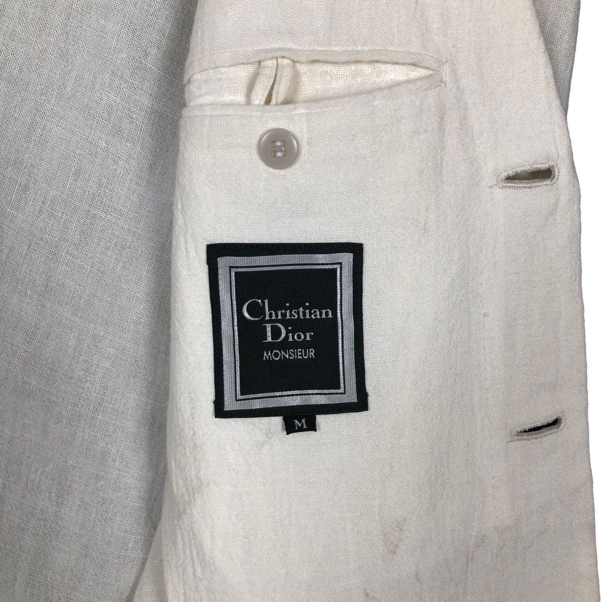 Christian Dior Monsieur Vintage Christian Dior Monsieur Hemp Coat Single Breasted Size 36R - 20 Thumbnail