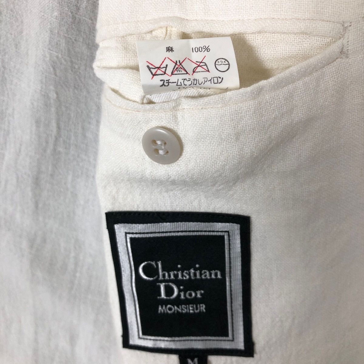 Christian Dior Monsieur Vintage Christian Dior Monsieur Hemp Coat Single Breasted Size 36R - 19 Thumbnail