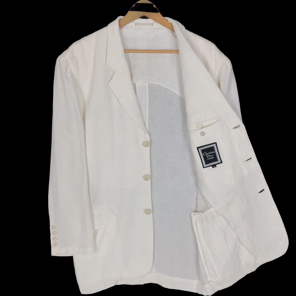 Christian Dior Monsieur Vintage Christian Dior Monsieur Hemp Coat Single Breasted Size 36R - 9 Thumbnail
