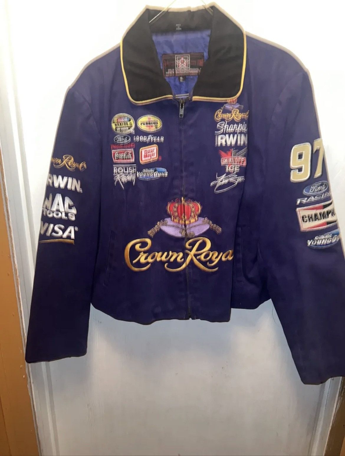 Vintage JH Design Crown Royal NASCAR Jacket | Grailed