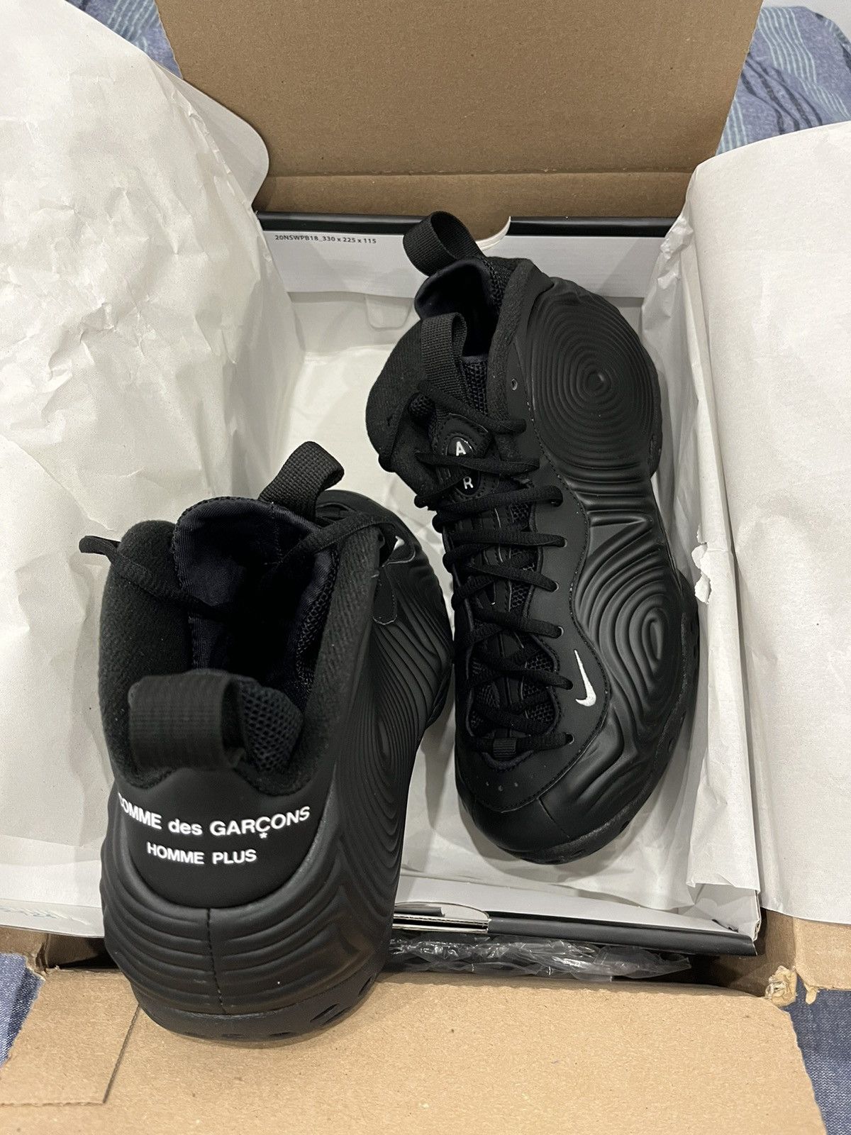 Comme des Garcons × Nike Nike Comme Des Garcons Foamposites Black 9.5 Size US 9.5 / EU 42-43 - 1 Thumbnail