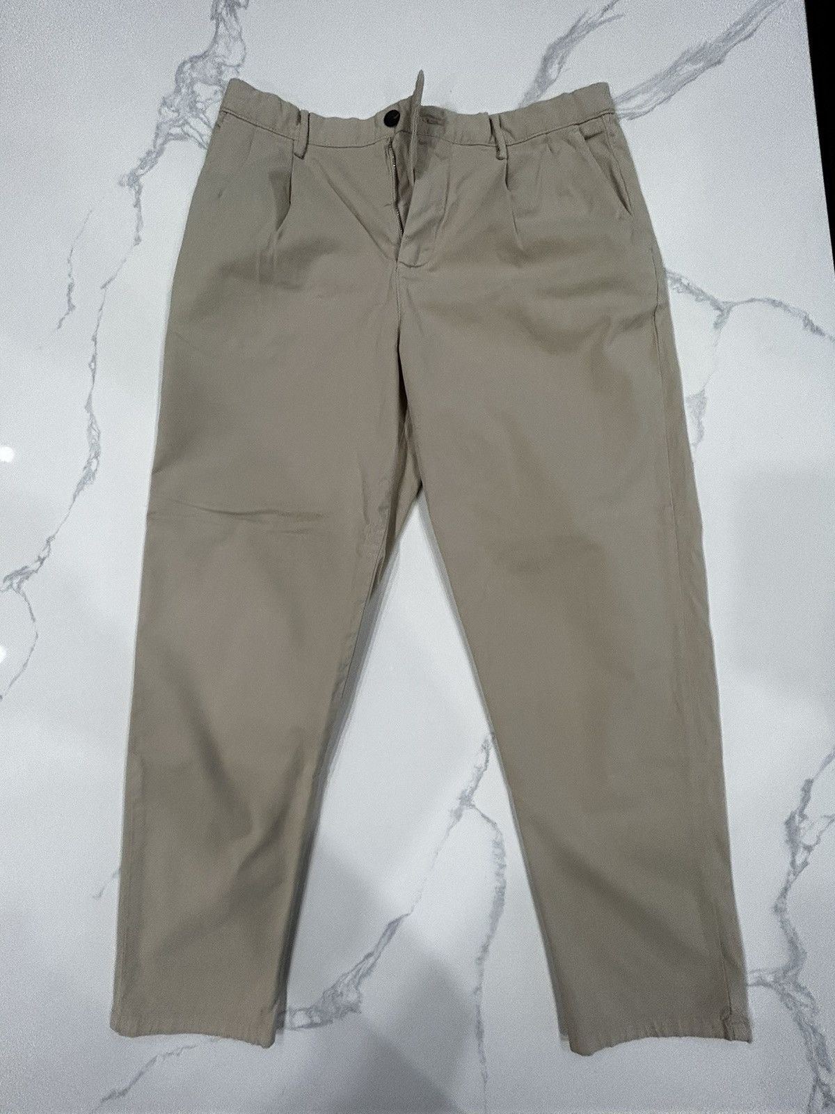 Vintage Vintage Style Beige Baggy Skater Chinos Size US 31 - 1 Thumbnail