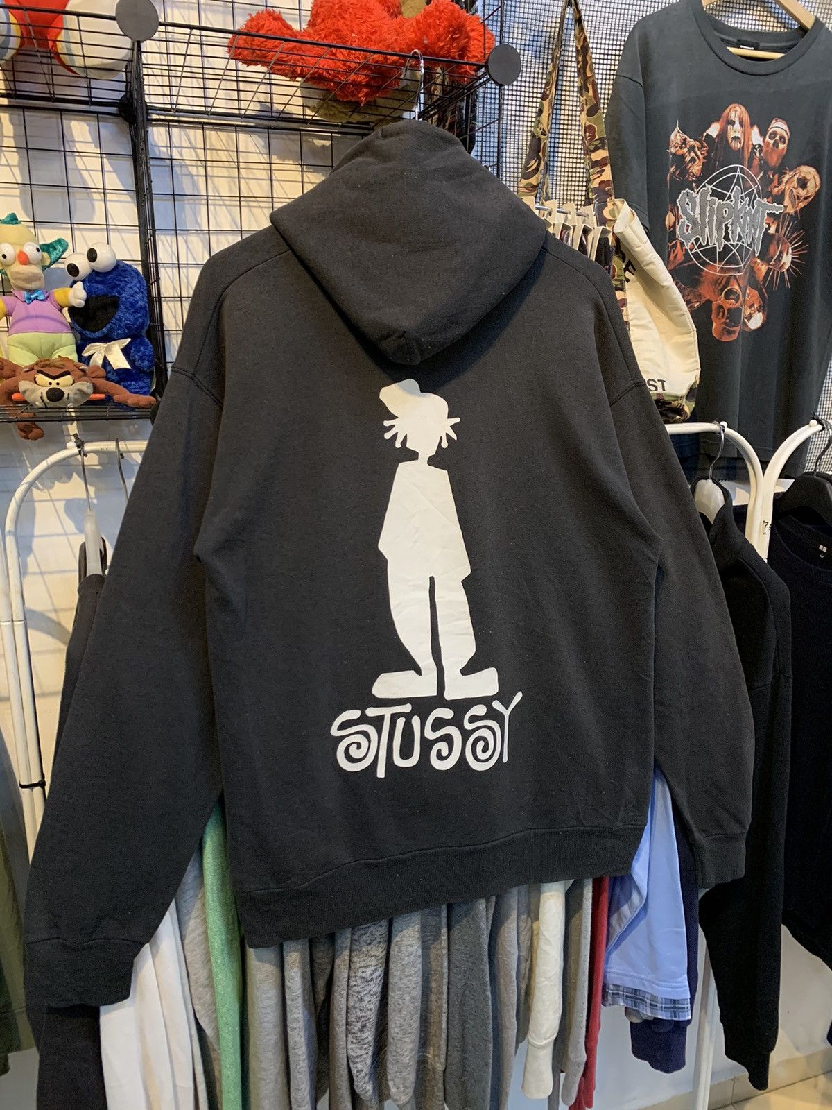 Rare item‼️Vintage 90s stussy stickman hoodie pullover