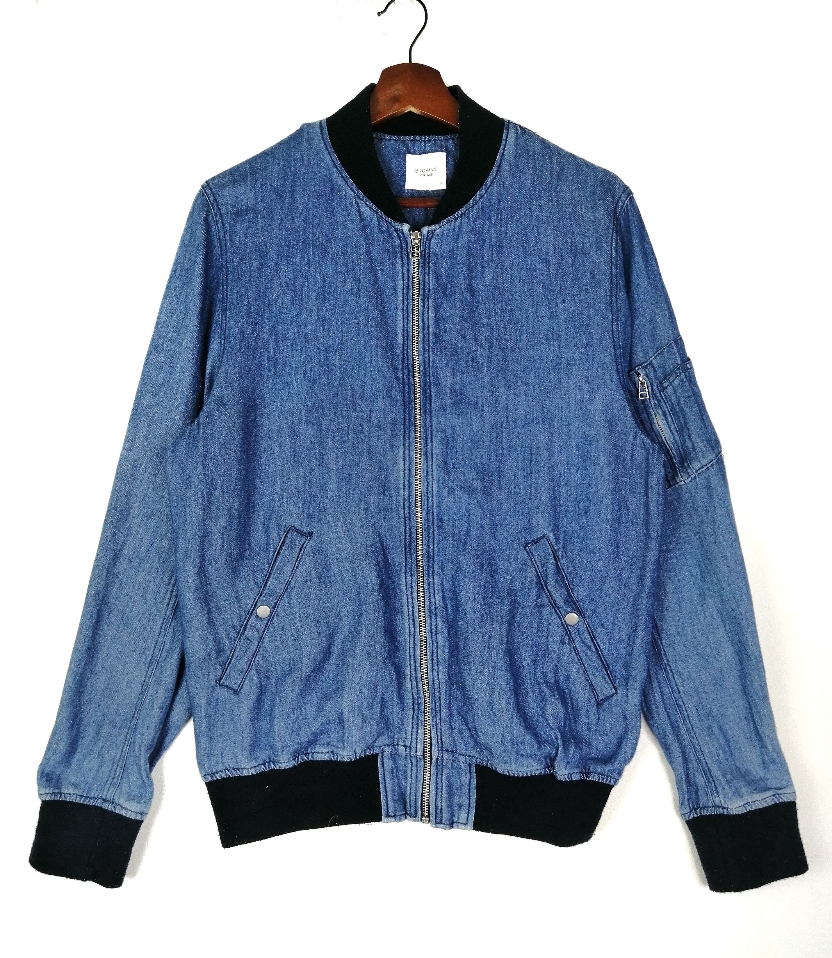 Vintage Browny Vintage Denim Bomber Jacket | Grailed