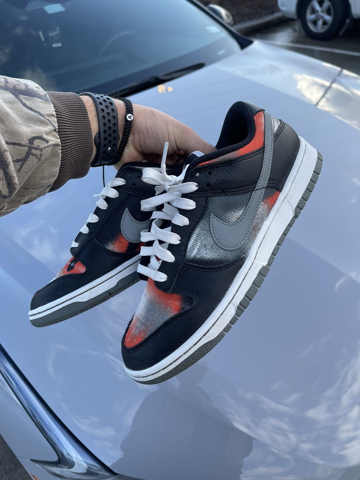 image of Nike Dunk Low Graffiti Pack Shoes in Black, Men's (Size 9)