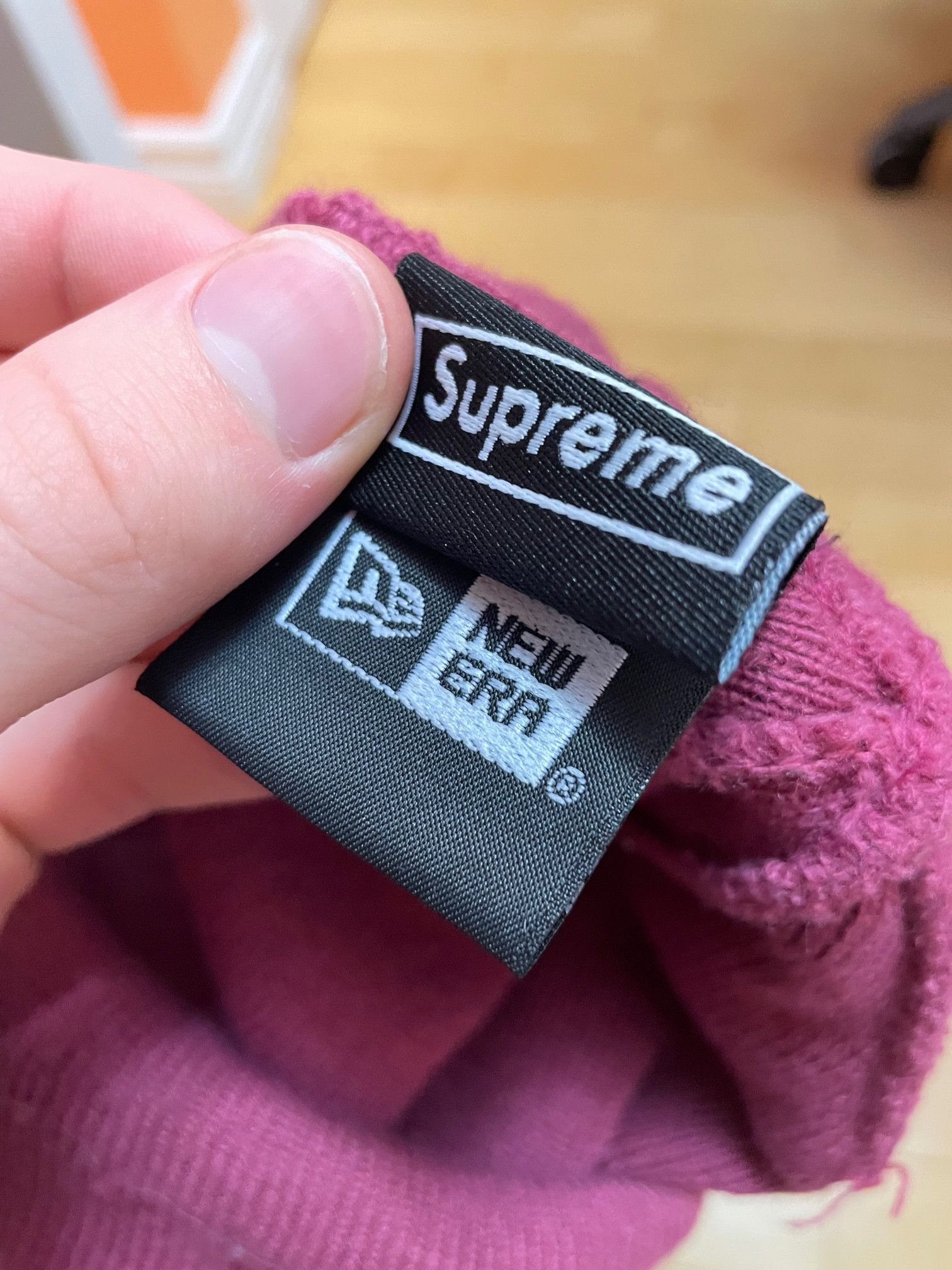 Supreme SUPREME NEW ERA BOX LOGO BEANIE PLUM FW21 Size ONE SIZE - 3 Thumbnail