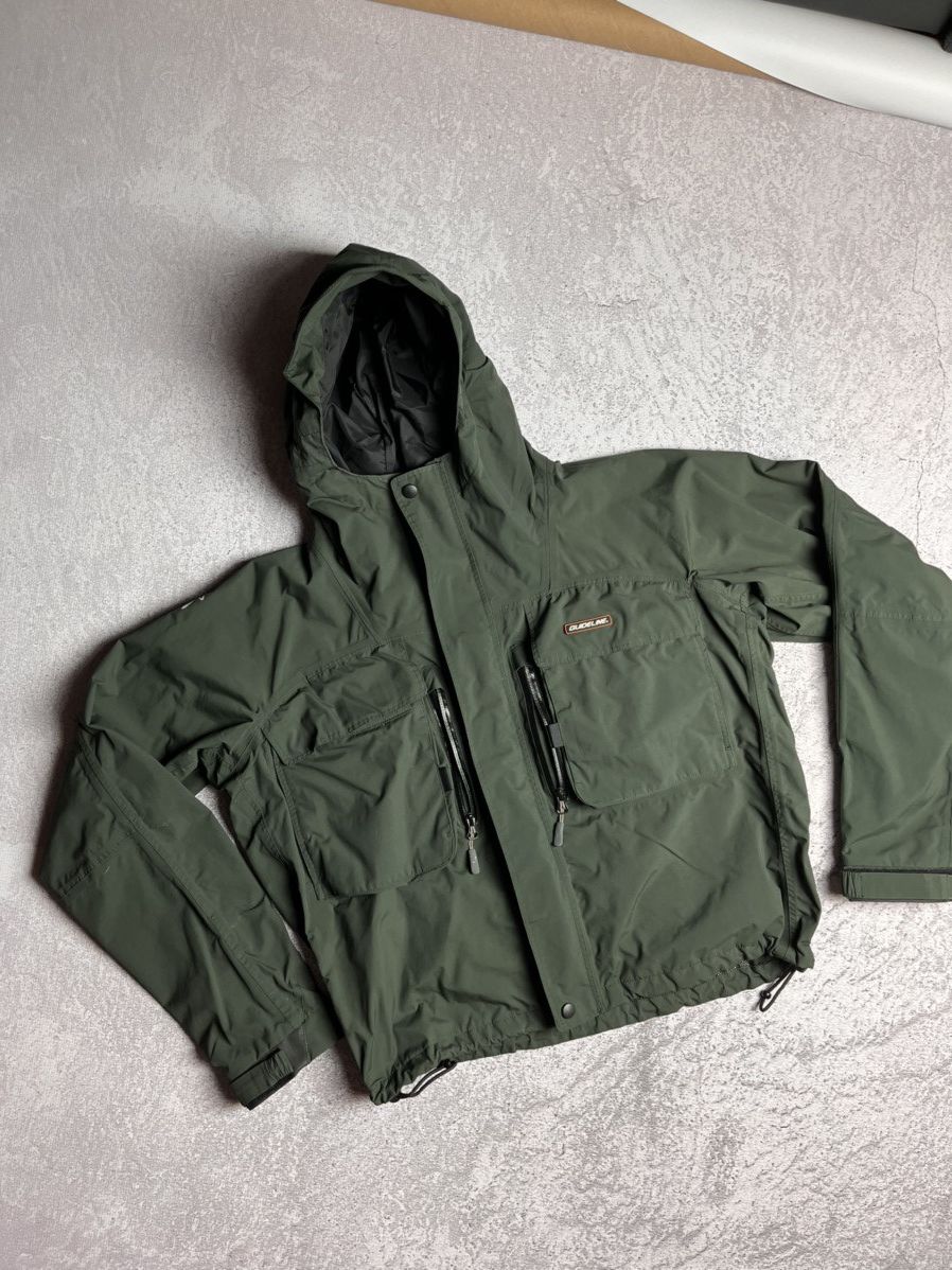 image of Outdoor Life x Vintage Guideline 2L Shell Wading Jacket Fly Fishing Multipocket in Forest Green (Si