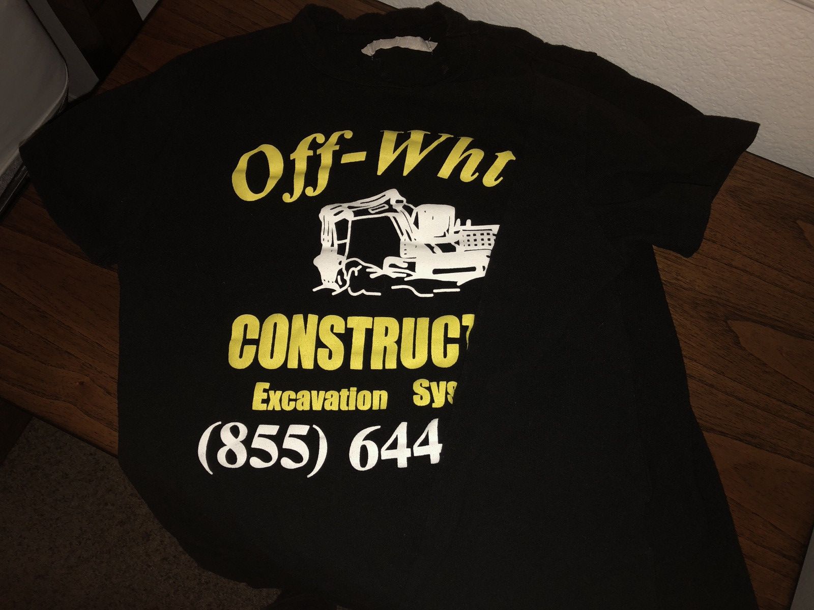 Off White Construction Tee Grailed