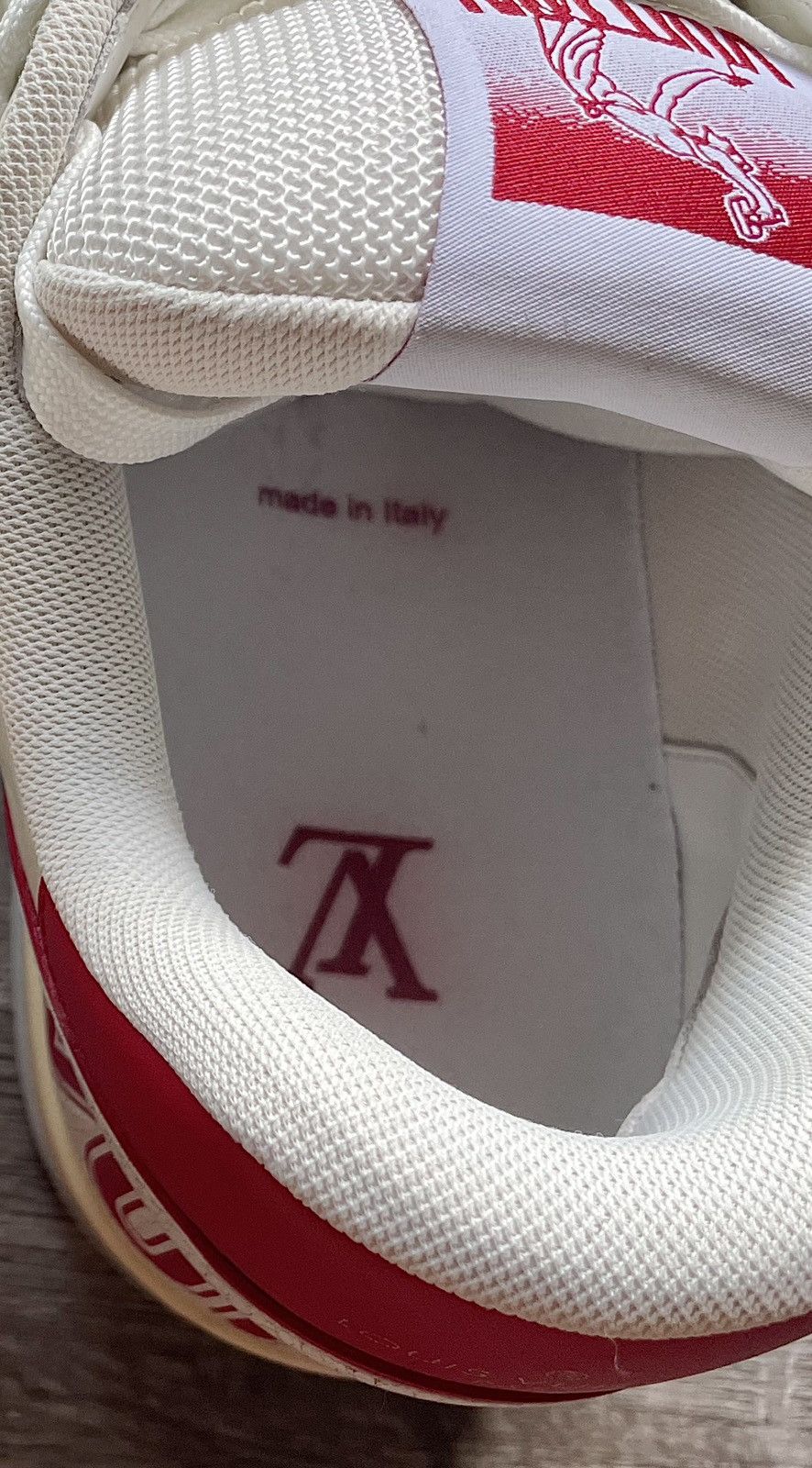 Louis Vuitton Louis Vuitton White Red Mesh Strap Trainer Sneaker Size US 10.5 / EU 43-44 - 10 Thumbnail