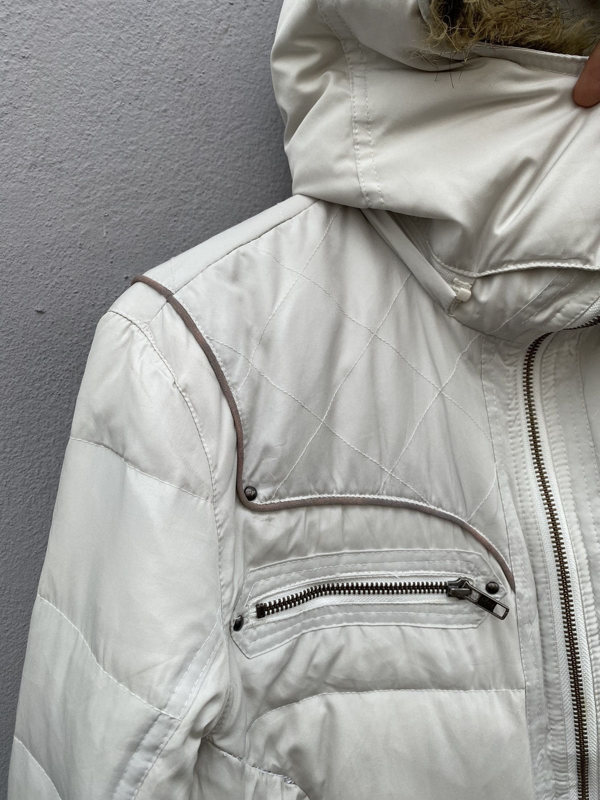 Schlussel 💥Vintage SCHLÜSSEL Puffer Down Fur Hooded Jacket Size M / US 6-8 / IT 42-44 - 14 Thumbnail