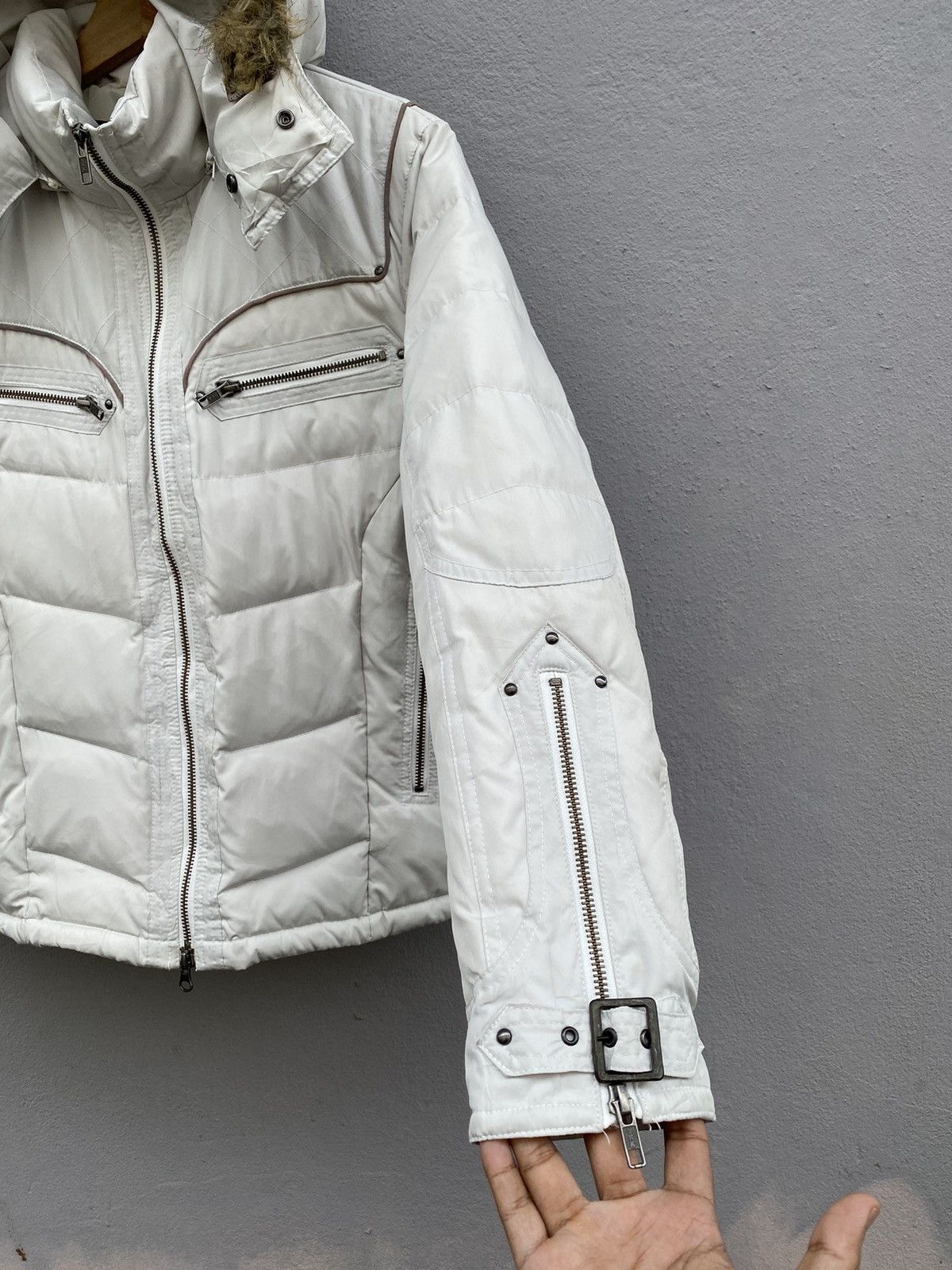 Schlussel 💥Vintage SCHLÜSSEL Puffer Down Fur Hooded Jacket Size M / US 6-8 / IT 42-44 - 11 Thumbnail