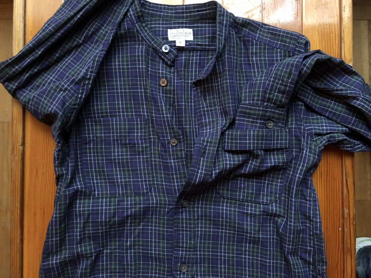Engineered Garments Banded Collar Flannel Button Up Size US S / EU 44-46 / 1 - 6 Thumbnail