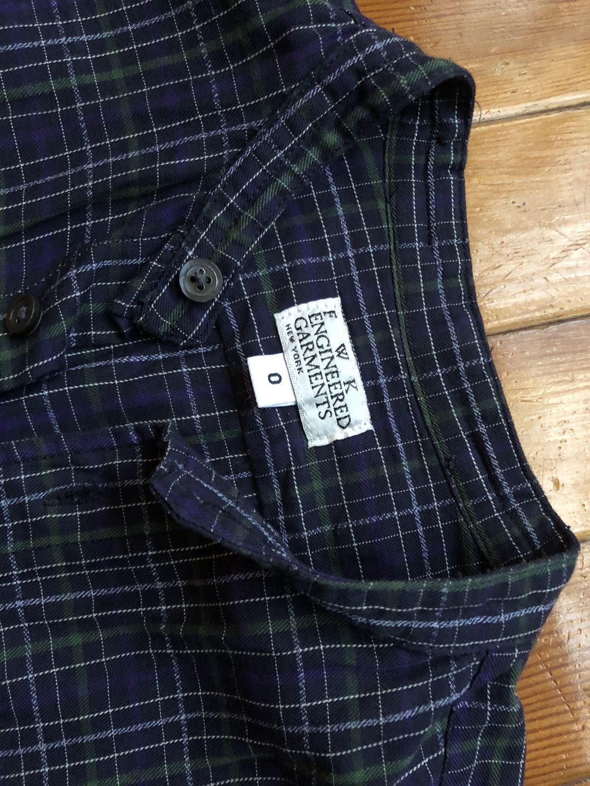 Engineered Garments Banded Collar Flannel Button Up Size US S / EU 44-46 / 1 - 8 Thumbnail