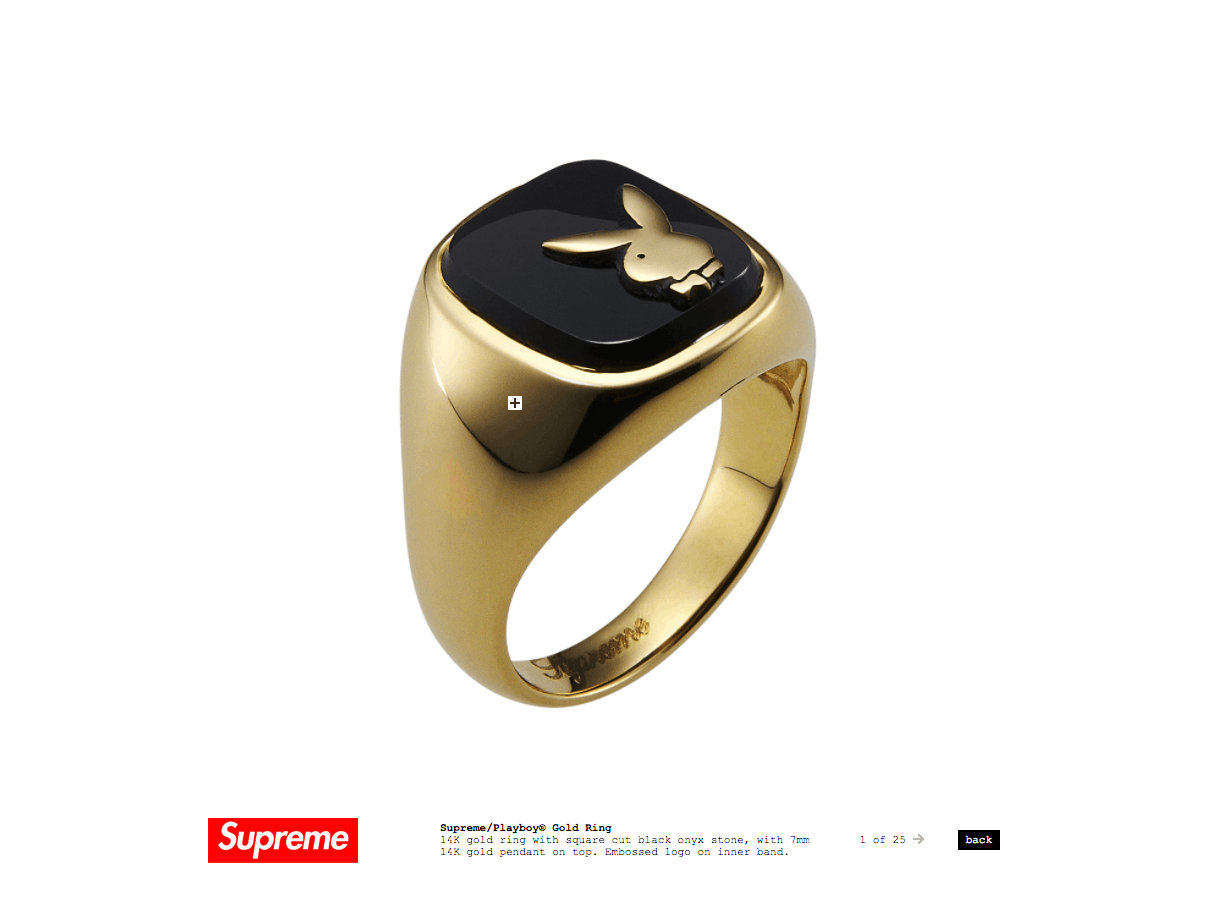 Supreme × playboy Onyx Pinky Ring - アクセサリー