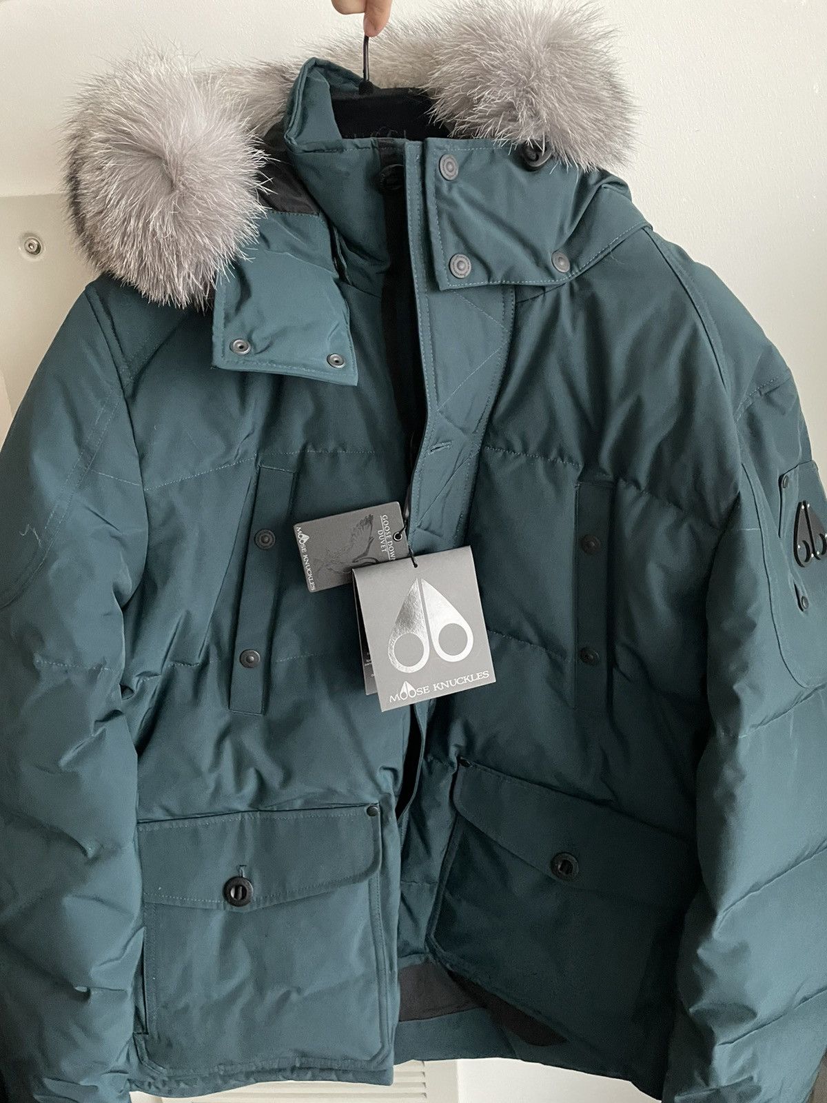 Moose Knuckles Brand NEW 90/10 Goose Down Moose Jacket Real Fur Size US XXL / EU 58 / 5 - 2 Thumbnail