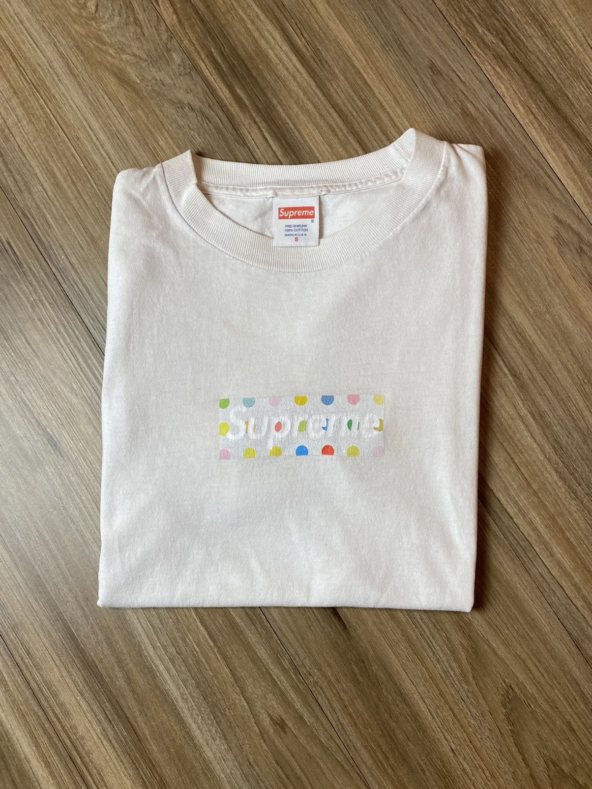 image of Supreme 2009 Damien Hirst Box Logo Tee in White, Men's (Size Small)