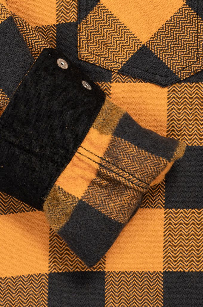 Japanese Brand × The Flat Head The Flat Head Block Check Flanel Shirt Orange Size US XL / EU 56 / 4 - 6 Thumbnail