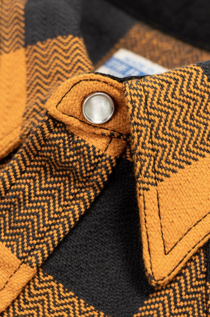 Japanese Brand × The Flat Head The Flat Head Block Check Flanel Shirt Orange Size US XL / EU 56 / 4 - 8 Thumbnail