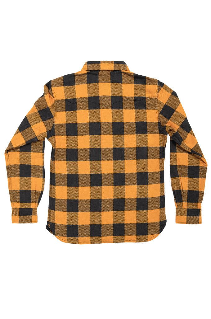 Japanese Brand × The Flat Head The Flat Head Block Check Flanel Shirt Orange Size US XL / EU 56 / 4 - 2 Thumbnail
