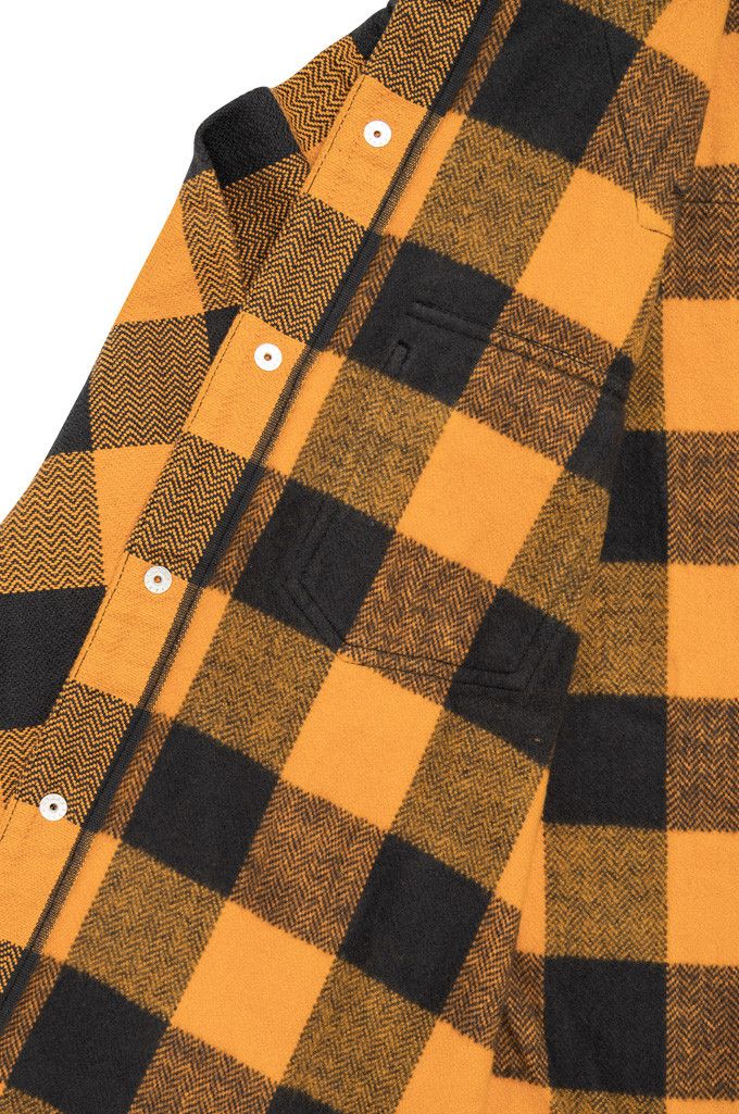 Japanese Brand × The Flat Head The Flat Head Block Check Flanel Shirt Orange Size US XL / EU 56 / 4 - 10 Thumbnail