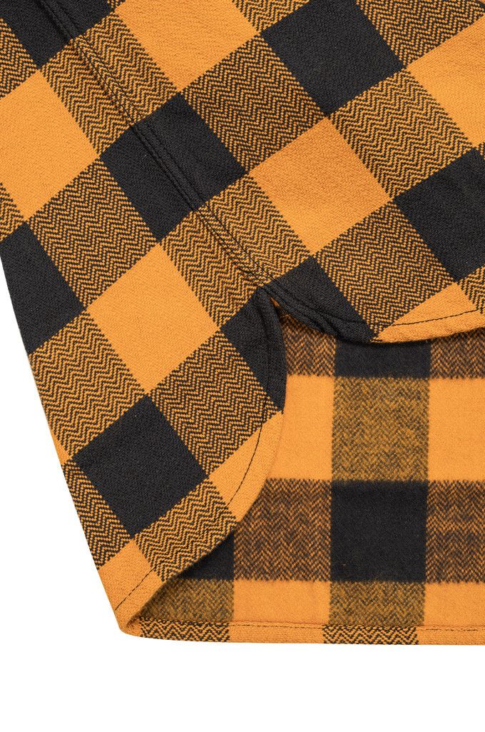 Japanese Brand × The Flat Head The Flat Head Block Check Flanel Shirt Orange Size US XL / EU 56 / 4 - 7 Thumbnail