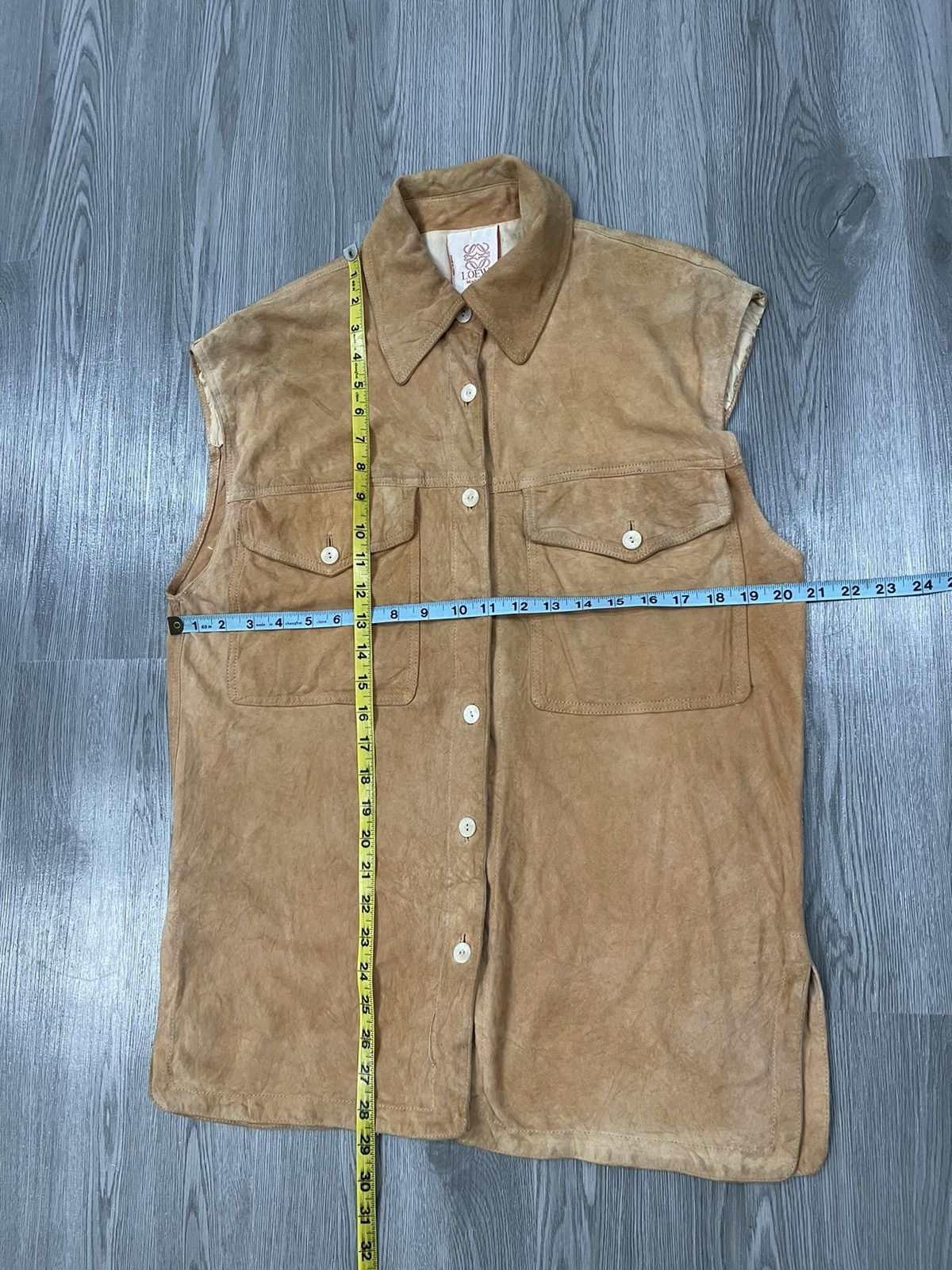 Loewe × Vintage Vintage Loewe Soft Suede Leather Sleeveless shirt Size US M / EU 48-50 / 2 - 13 Thumbnail