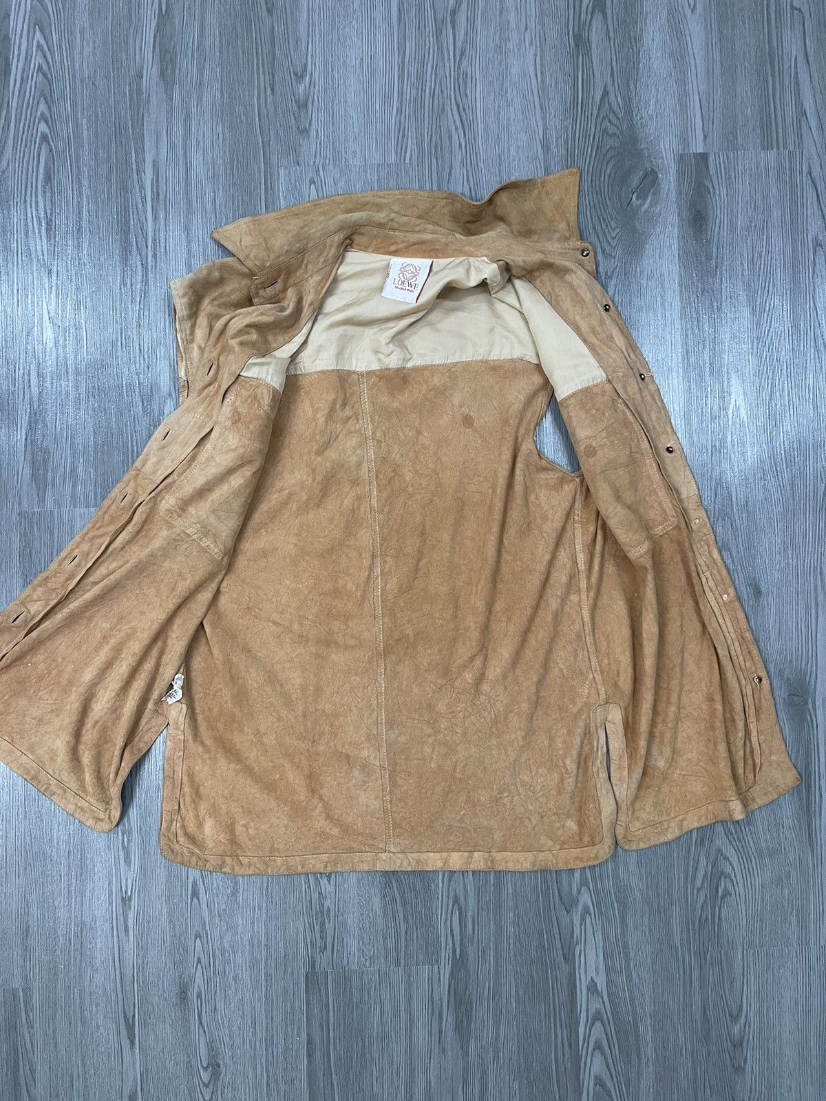 Loewe × Vintage Vintage Loewe Soft Suede Leather Sleeveless shirt Size US M / EU 48-50 / 2 - 9 Thumbnail