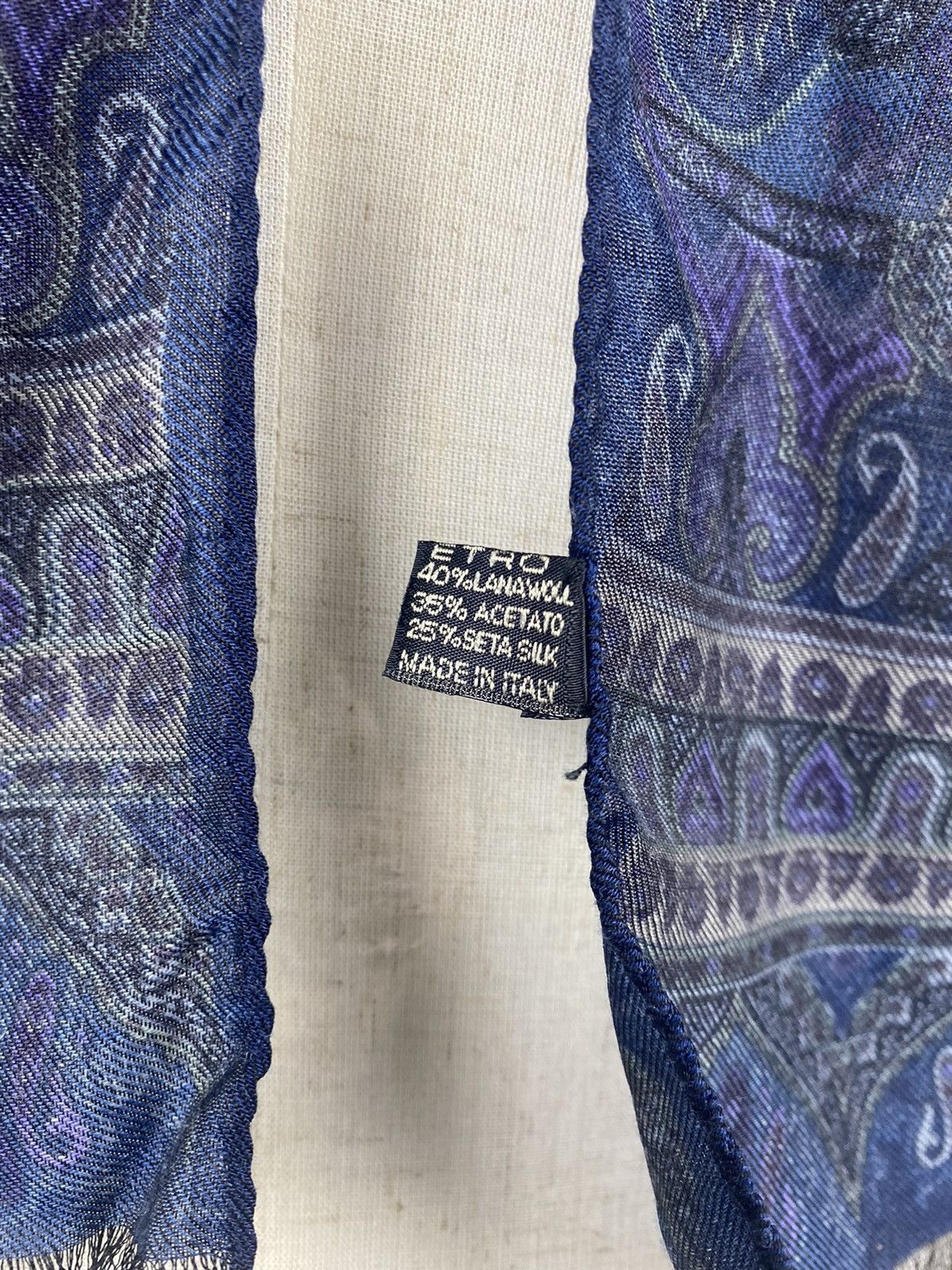 Etro Vintage Etro Scarf Muffler Wool Silk Blend Size ONE SIZE - 3 Thumbnail