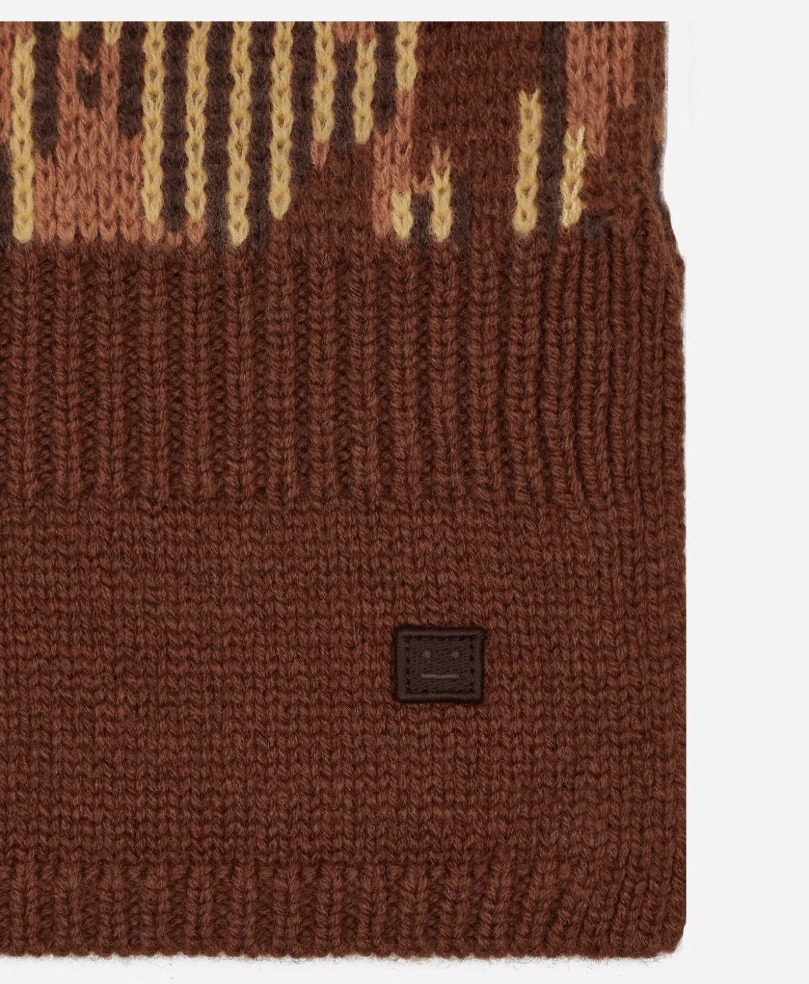 Acne Studios Acne Studios Knit Balaclava Pale Orange / Coffee Brown Size ONE SIZE - 5 Thumbnail