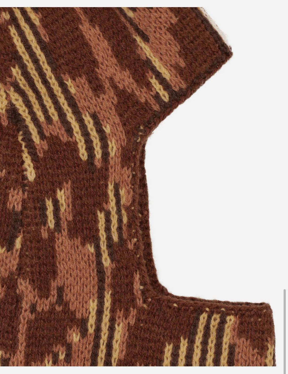 Acne Studios Acne Studios Knit Balaclava Pale Orange / Coffee Brown Size ONE SIZE - 4 Thumbnail