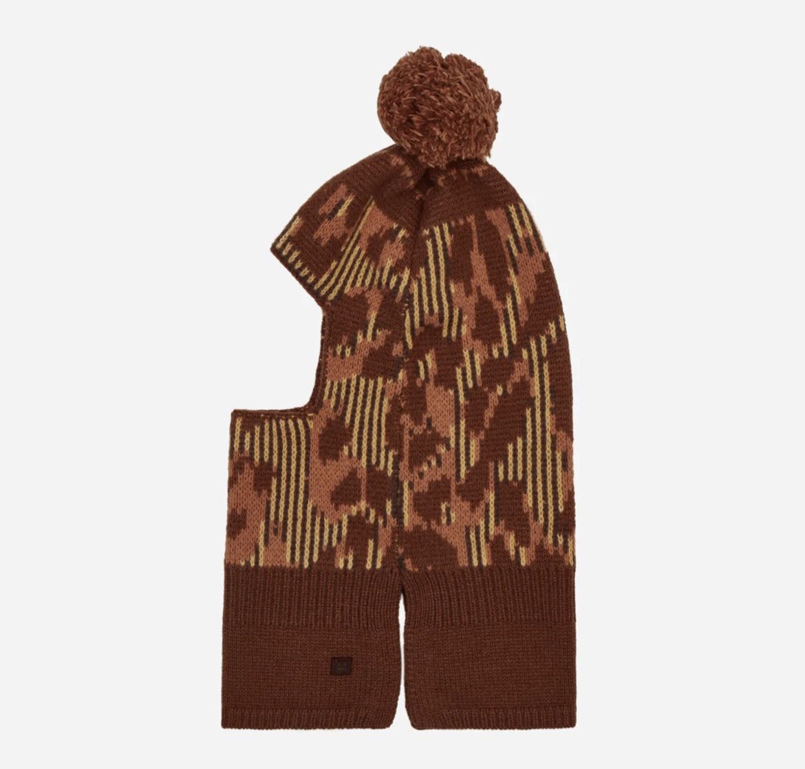 Acne Studios Acne Studios Knit Balaclava Pale Orange / Coffee Brown Size ONE SIZE - 2 Thumbnail