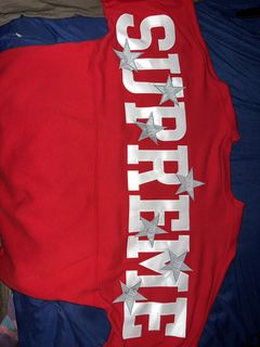 Supreme Stars Crewneck Red | Grailed