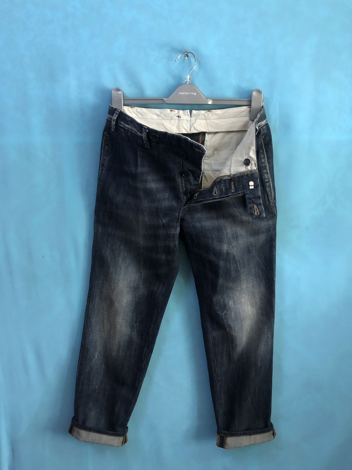 Lardini 2000s menswear collection crop jeans #B4 Size US 31 - 3 Thumbnail