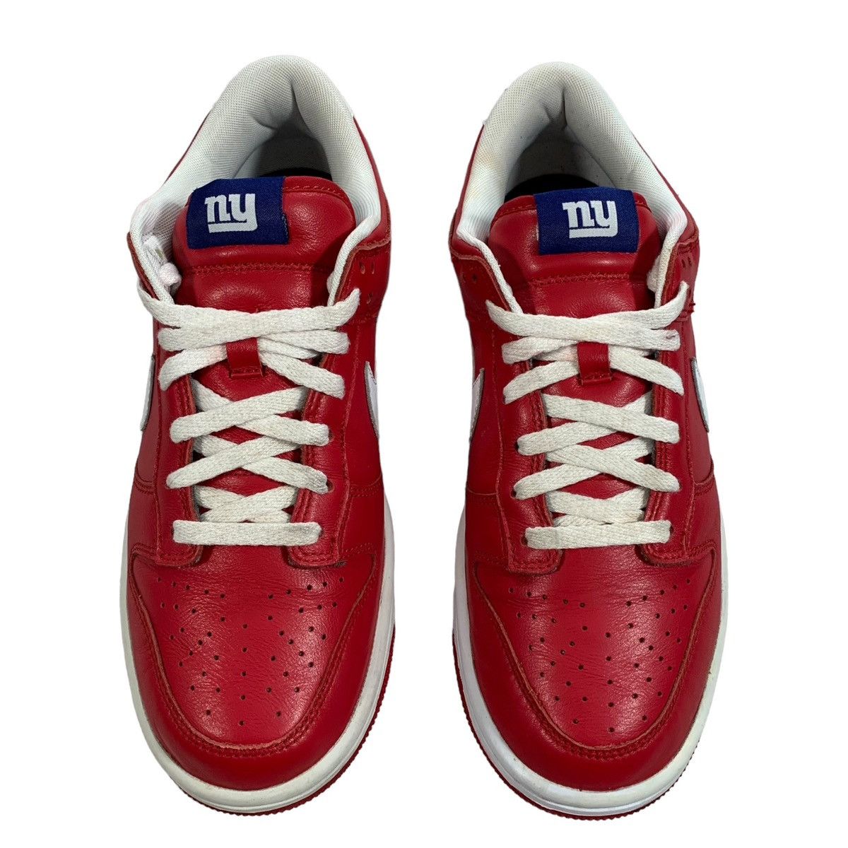 NFL Nike ID Dunk Low NFL Football New York Giants Red Sneakers Size US 8.5 / EU 41-42 - 4 Thumbnail