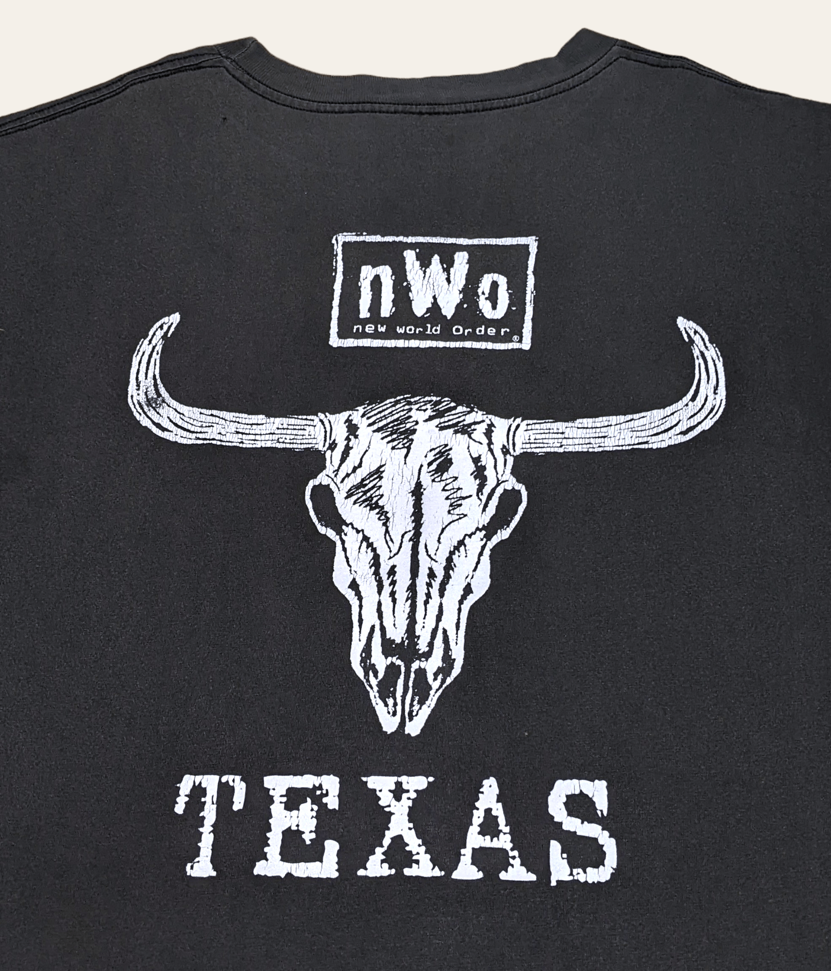 Vintage × WCW/nWo × WWF Vintage 90s WWF NWO Texas Skull T shirt Size US L / EU 52-54 / 3 - 1 Thumbnail