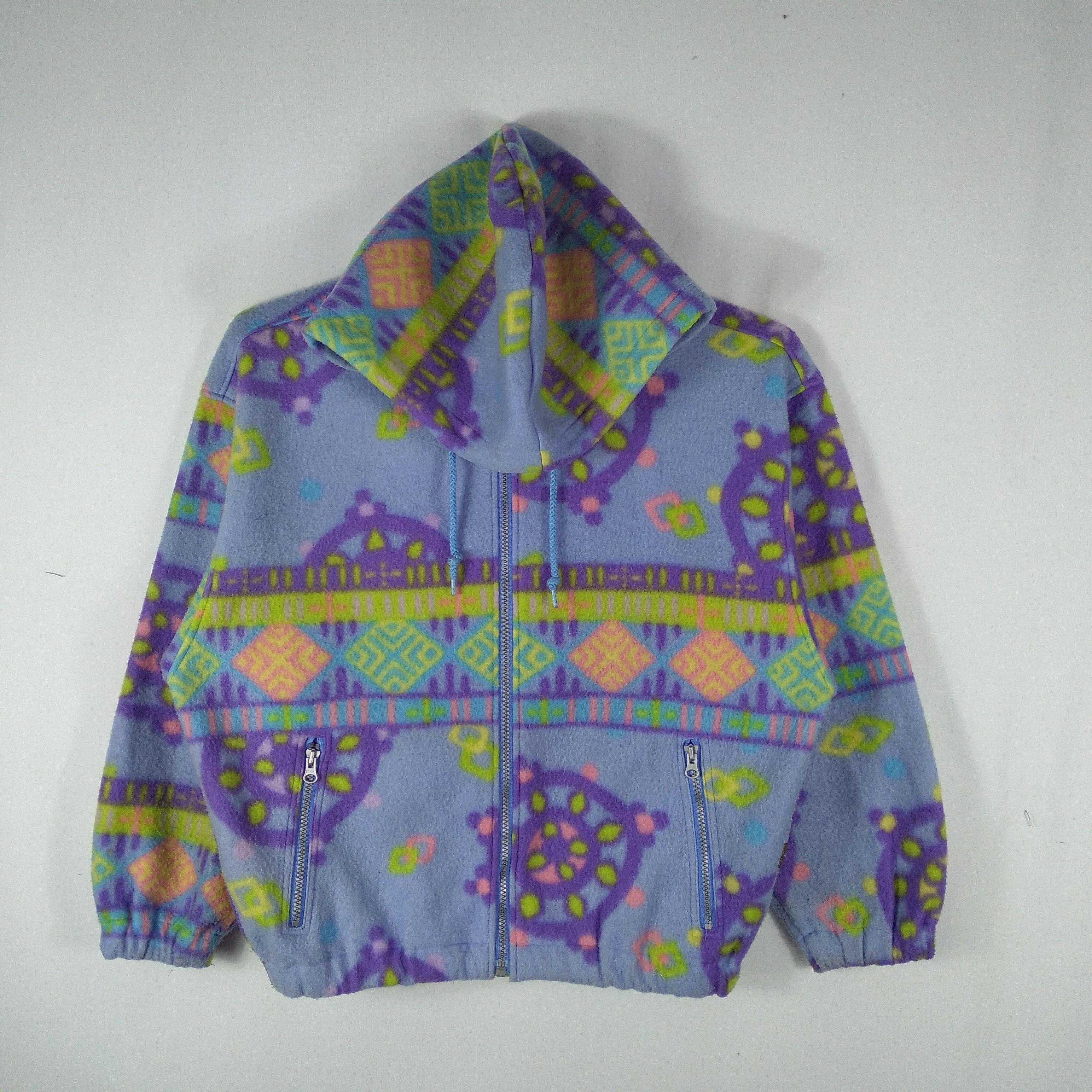Ellesse × Vintage Vintage Ellese Estivo Native Hoodie Zipper Fleece Jacket Size US M / EU 48-50 / 2 - 1 Thumbnail