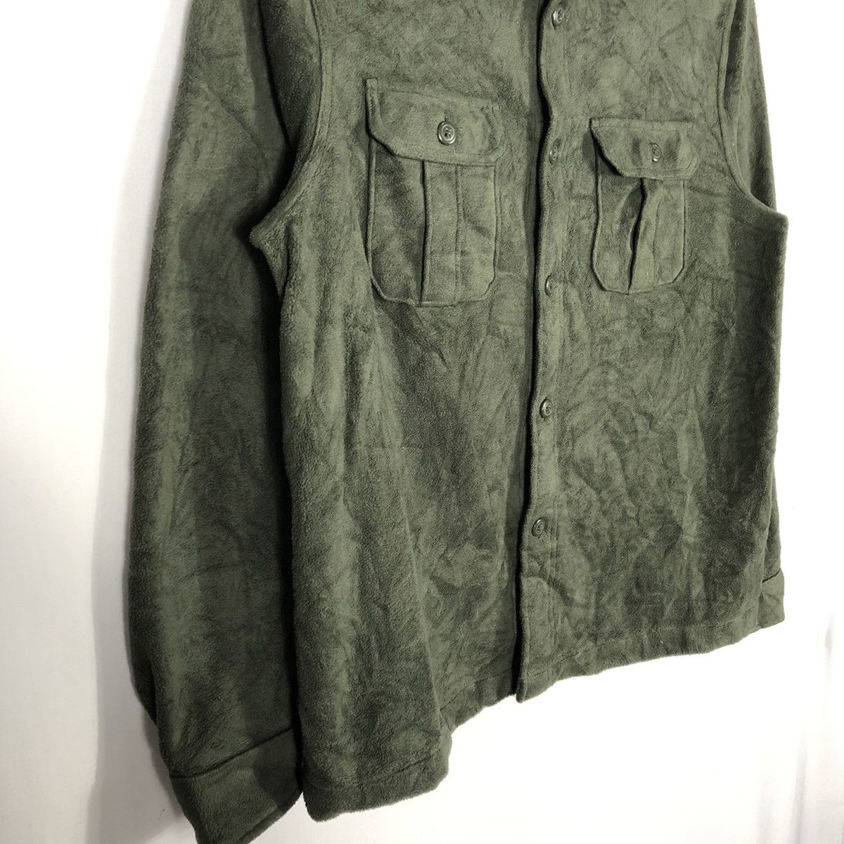 Japanese Brand × Uniqlo Rare Uniqlo Military Colour Double Pocket Fleece Jacket Size US M / EU 48-50 / 2 - 8 Thumbnail