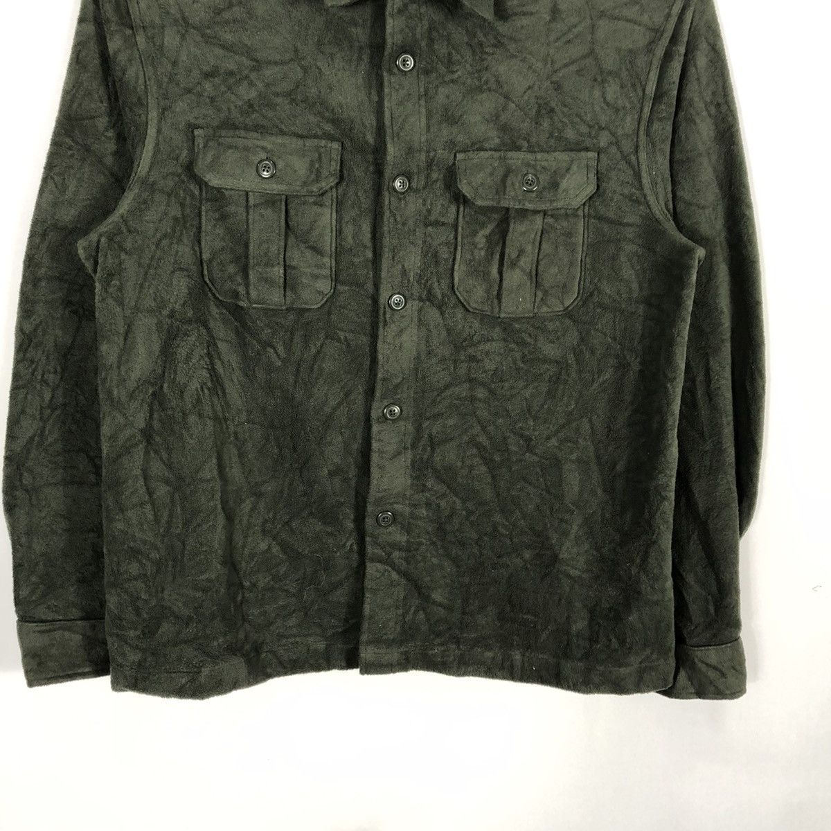 Japanese Brand × Uniqlo Rare Uniqlo Military Colour Double Pocket Fleece Jacket Size US M / EU 48-50 / 2 - 3 Thumbnail