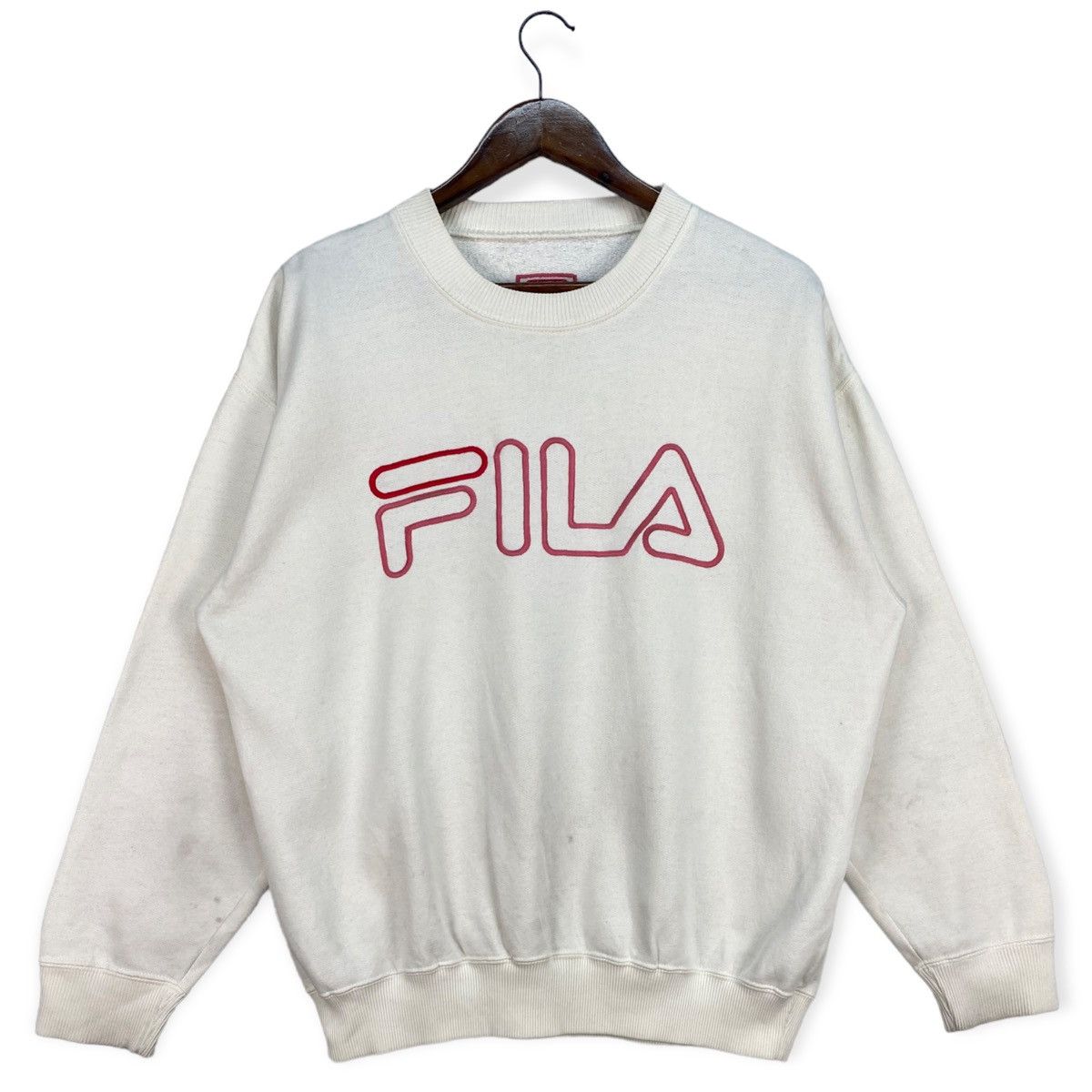 Vintage Vintage Fila Spellout Sweatshirt Grailed