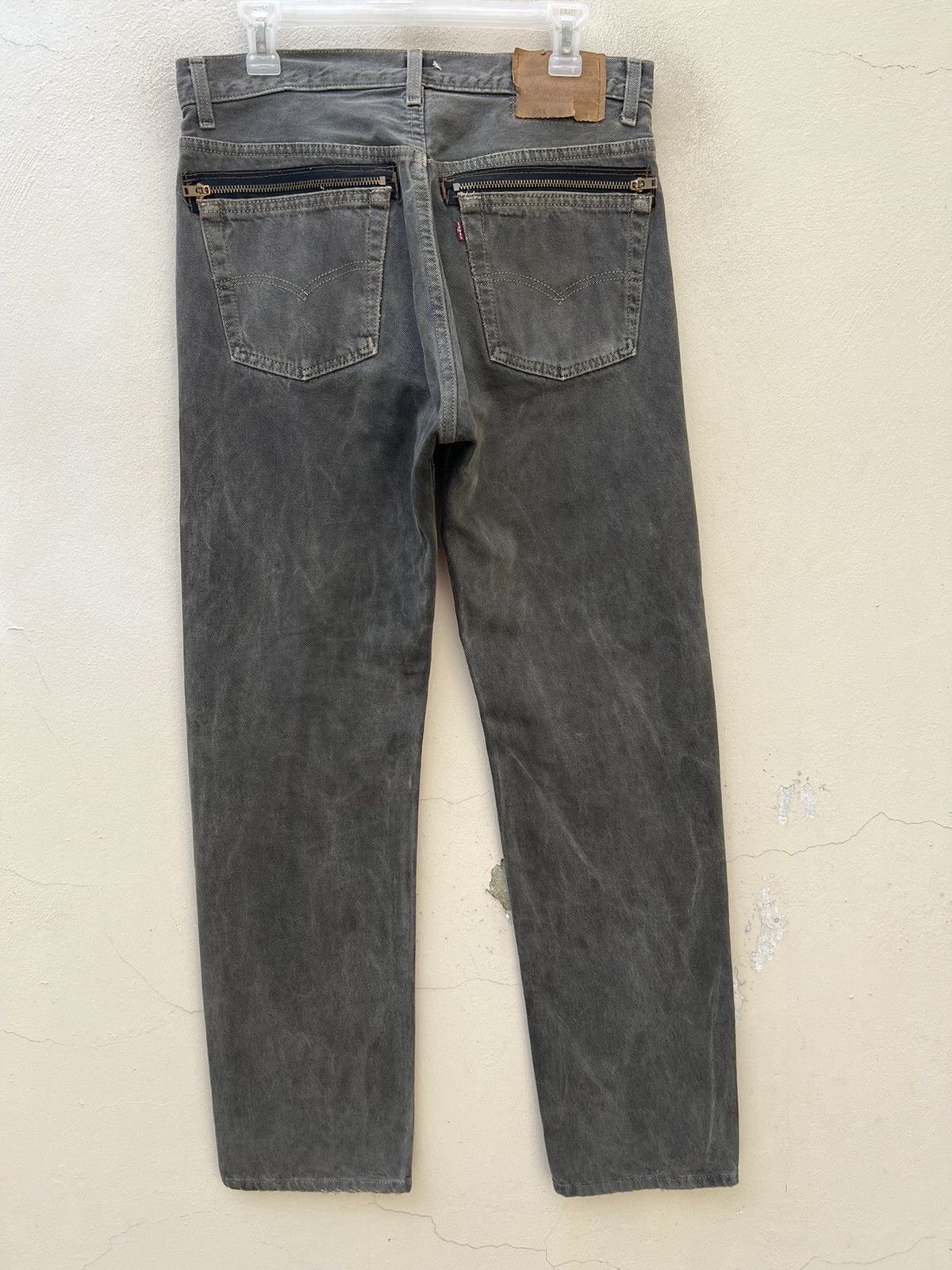 Levi's Vintage 90s Levi’s 501 Sun Fade Black Denim Re-Work Jeans Size US 32 / EU 48 - 9 Thumbnail