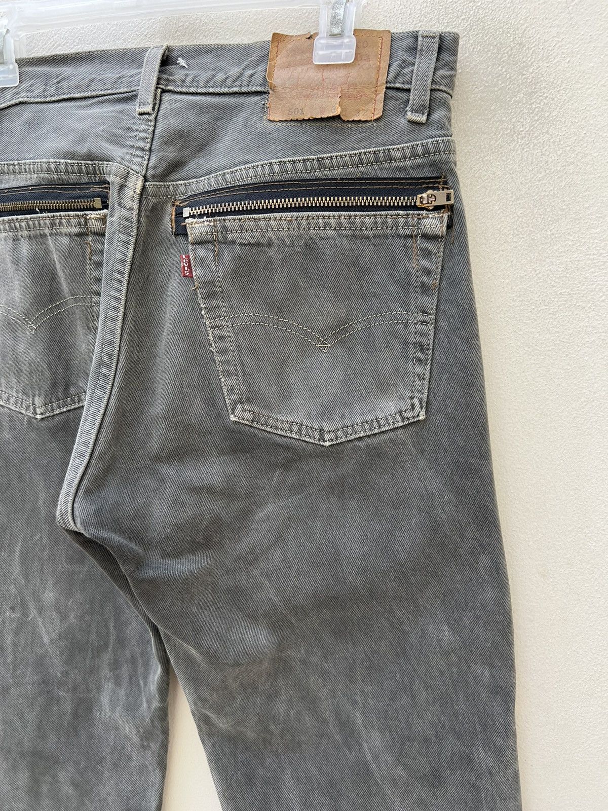 Levi's Vintage 90s Levi’s 501 Sun Fade Black Denim Re-Work Jeans Size US 32 / EU 48 - 14 Thumbnail