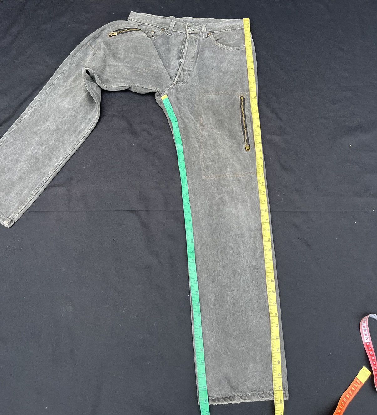 Levi's Vintage 90s Levi’s 501 Sun Fade Black Denim Re-Work Jeans Size US 32 / EU 48 - 23 Thumbnail