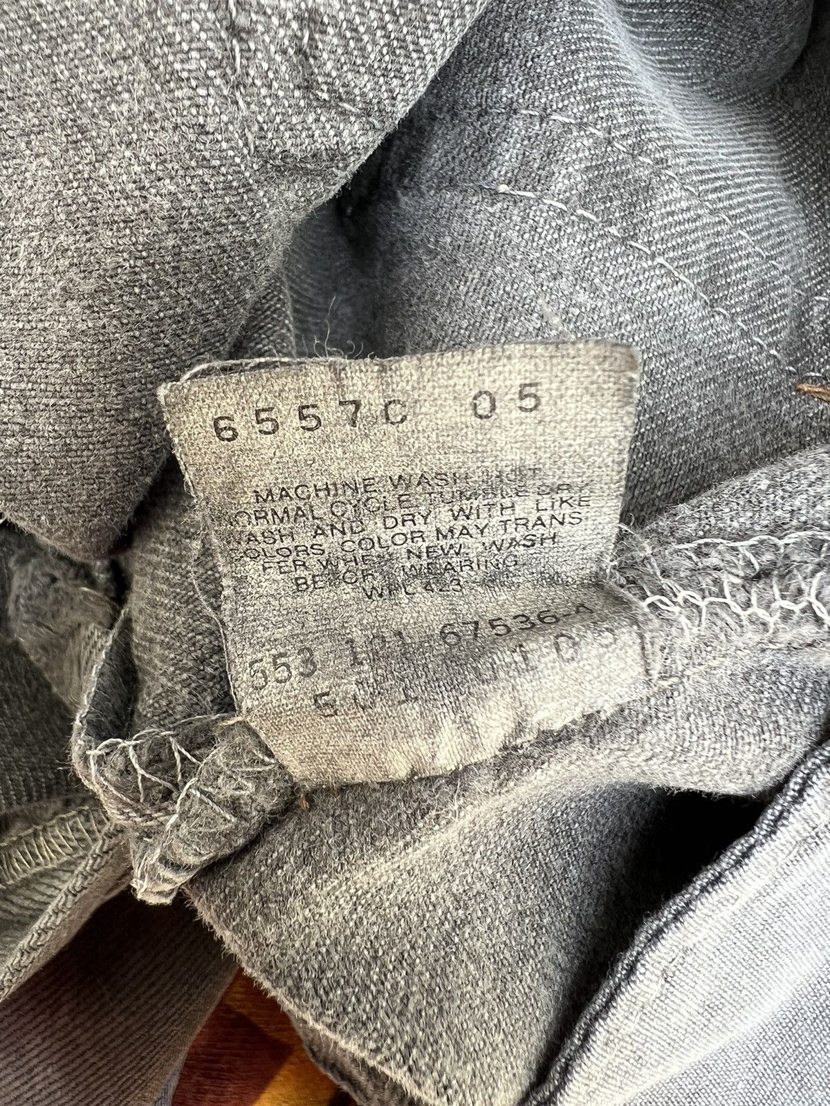 Levi's Vintage 90s Levi’s 501 Sun Fade Black Denim Re-Work Jeans Size US 32 / EU 48 - 19 Thumbnail