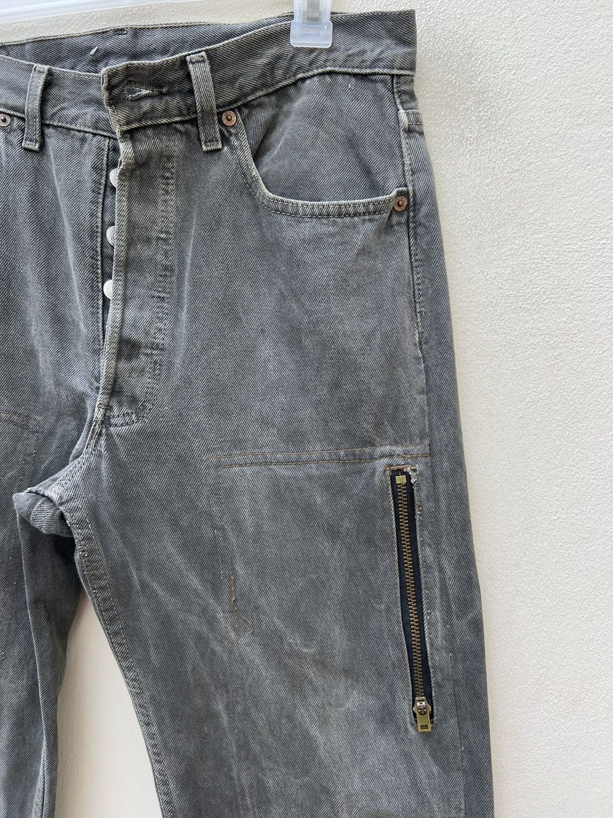 Levi's Vintage 90s Levi’s 501 Sun Fade Black Denim Re-Work Jeans Size US 32 / EU 48 - 6 Thumbnail