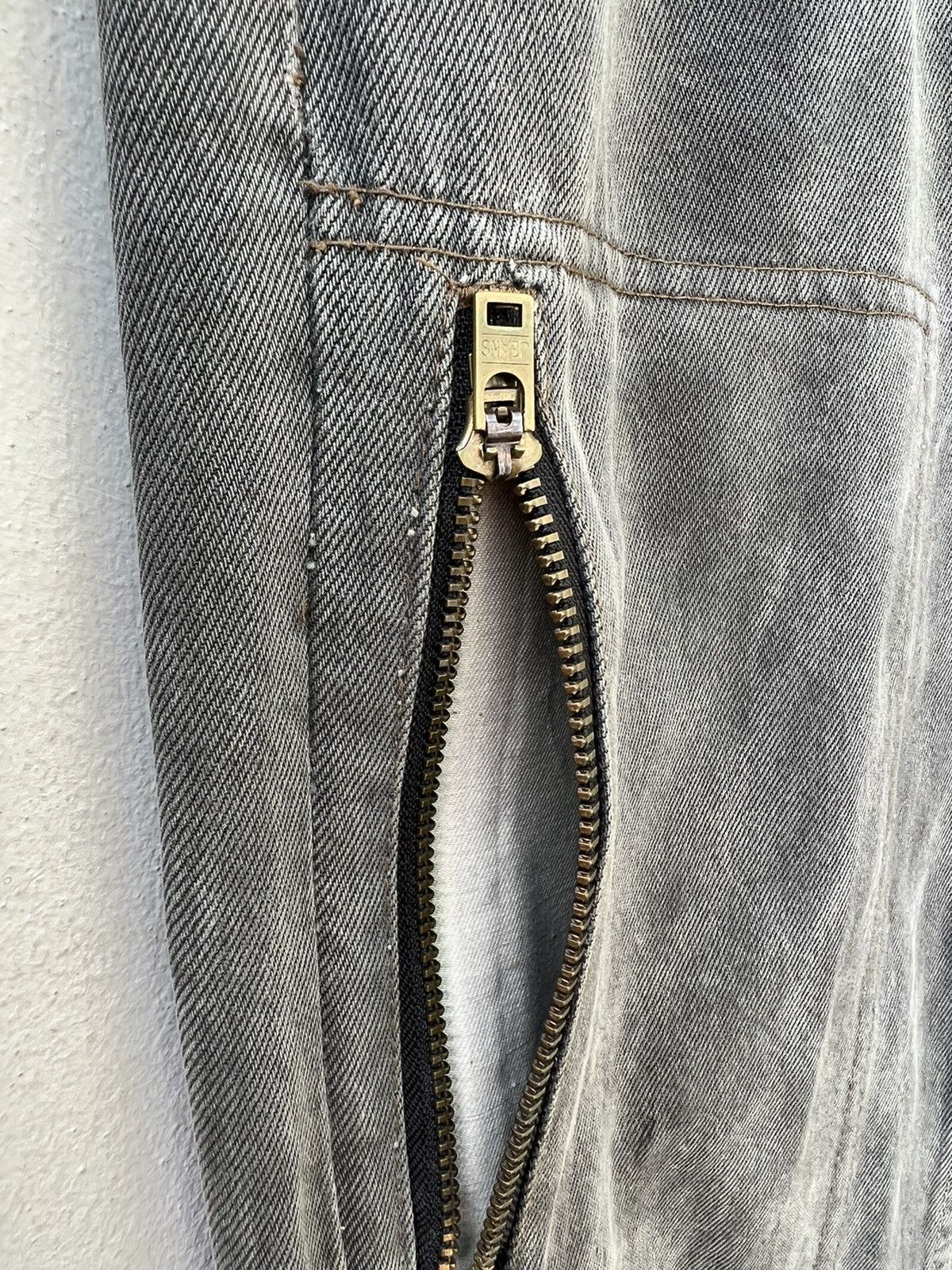 Levi's Vintage 90s Levi’s 501 Sun Fade Black Denim Re-Work Jeans Size US 32 / EU 48 - 4 Thumbnail