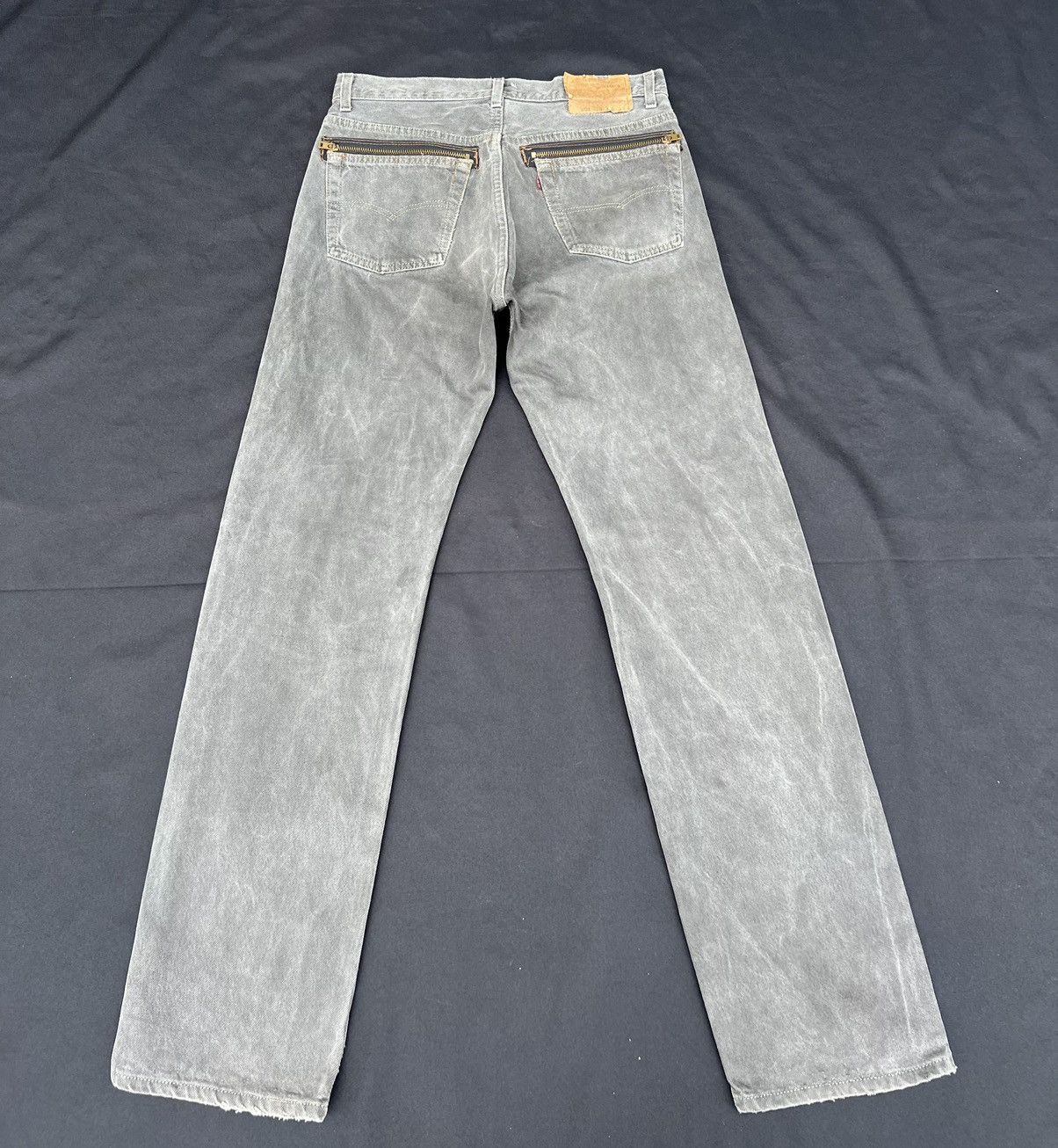 Levi's Vintage 90s Levi’s 501 Sun Fade Black Denim Re-Work Jeans Size US 32 / EU 48 - 24 Thumbnail
